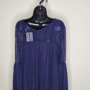 Desigual -cotton blouse with knitting on shoulders